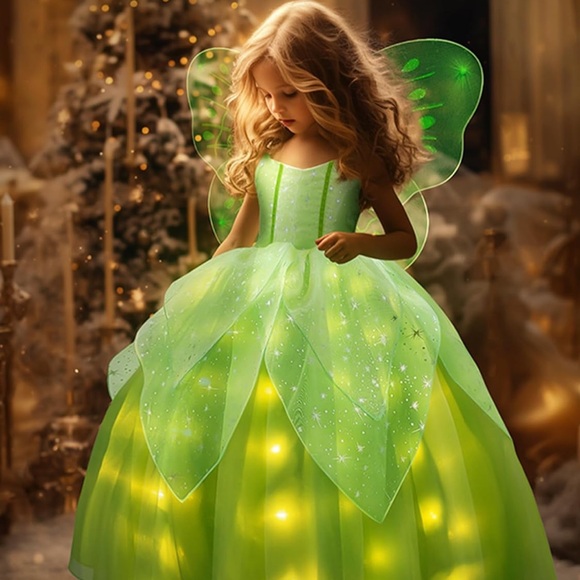 Enchanting Fairy Costume for Kids - Green - Picture 1 of 9